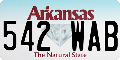 AR license plate 542WAB