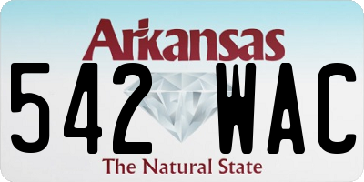 AR license plate 542WAC