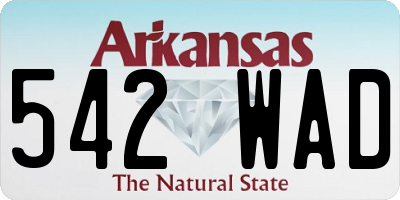 AR license plate 542WAD