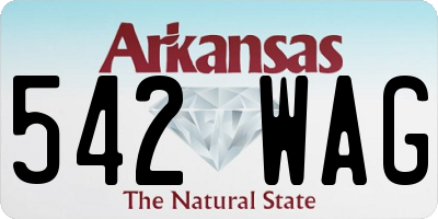 AR license plate 542WAG