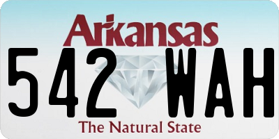 AR license plate 542WAH
