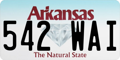 AR license plate 542WAI