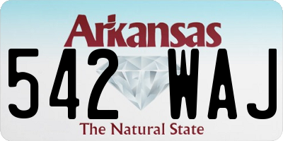 AR license plate 542WAJ