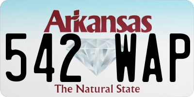 AR license plate 542WAP