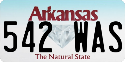 AR license plate 542WAS