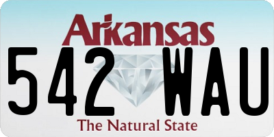 AR license plate 542WAU