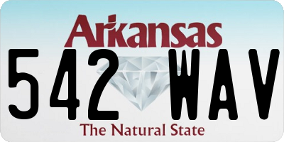 AR license plate 542WAV
