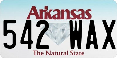 AR license plate 542WAX