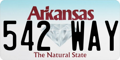 AR license plate 542WAY