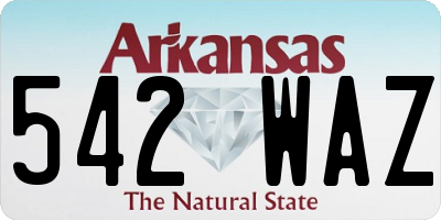 AR license plate 542WAZ