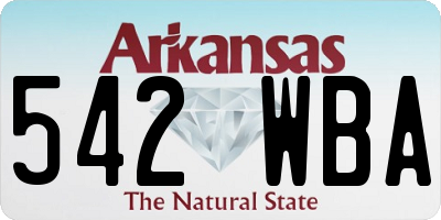 AR license plate 542WBA