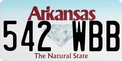 AR license plate 542WBB