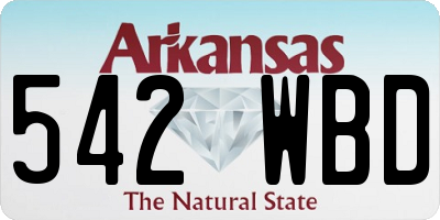 AR license plate 542WBD
