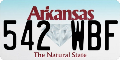 AR license plate 542WBF