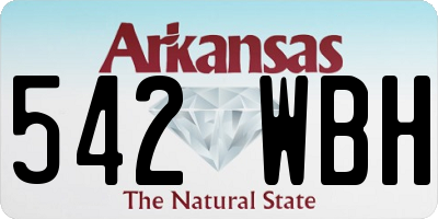 AR license plate 542WBH