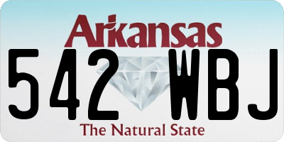 AR license plate 542WBJ