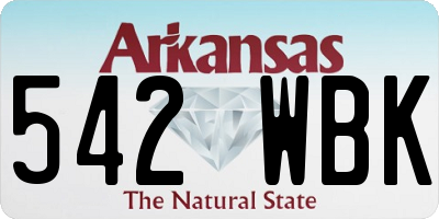 AR license plate 542WBK