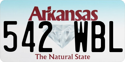 AR license plate 542WBL
