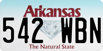 AR license plate 542WBN