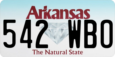 AR license plate 542WBO