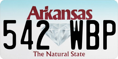 AR license plate 542WBP