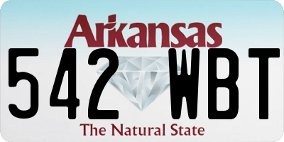 AR license plate 542WBT