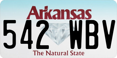 AR license plate 542WBV