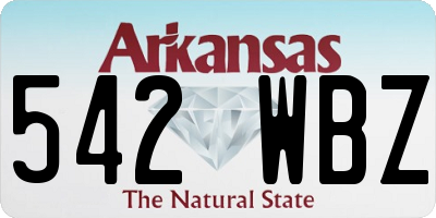 AR license plate 542WBZ
