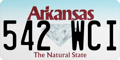 AR license plate 542WCI