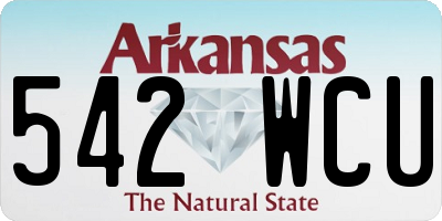 AR license plate 542WCU