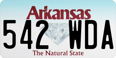 AR license plate 542WDA