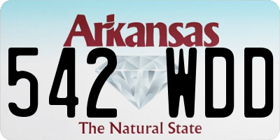 AR license plate 542WDD