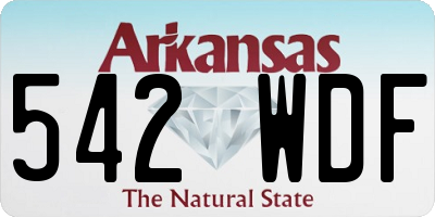 AR license plate 542WDF
