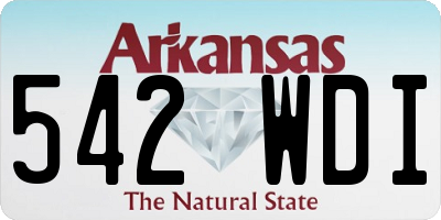 AR license plate 542WDI