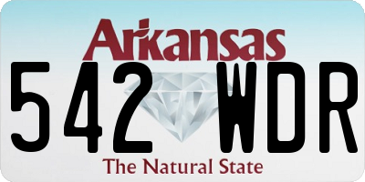 AR license plate 542WDR