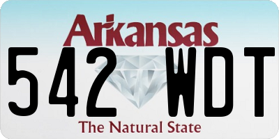 AR license plate 542WDT
