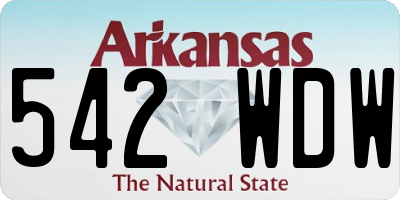 AR license plate 542WDW