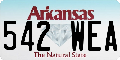 AR license plate 542WEA
