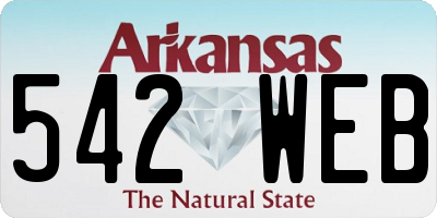 AR license plate 542WEB