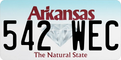 AR license plate 542WEC