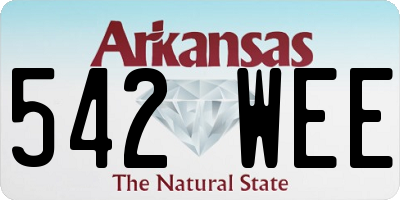 AR license plate 542WEE