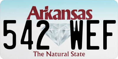 AR license plate 542WEF