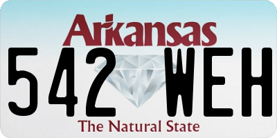 AR license plate 542WEH