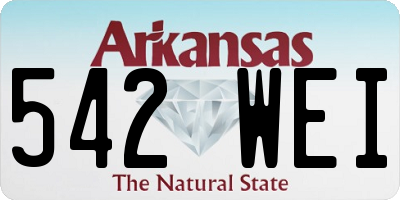 AR license plate 542WEI