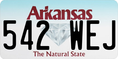 AR license plate 542WEJ
