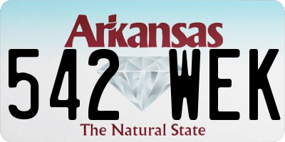 AR license plate 542WEK