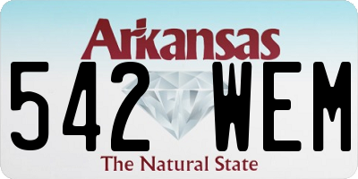 AR license plate 542WEM