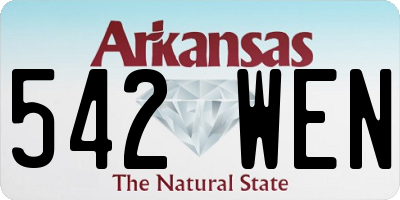 AR license plate 542WEN