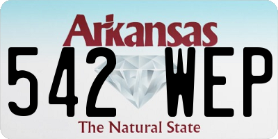 AR license plate 542WEP