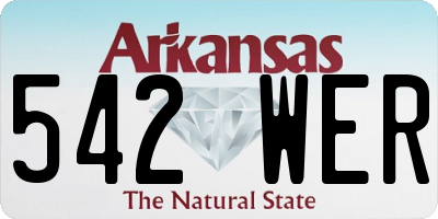 AR license plate 542WER